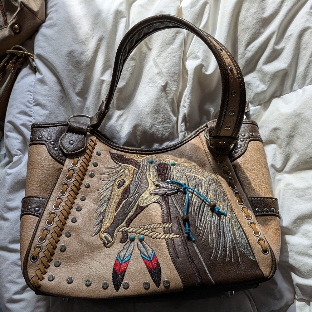 Dakota horse bag with matching clutch